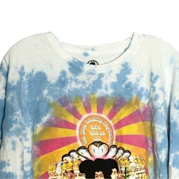 Jimi Hendrix Tie Dye Boxy Crop Top 100% Cotton Band Tee Size 2X/3X - Picture 4 of 8